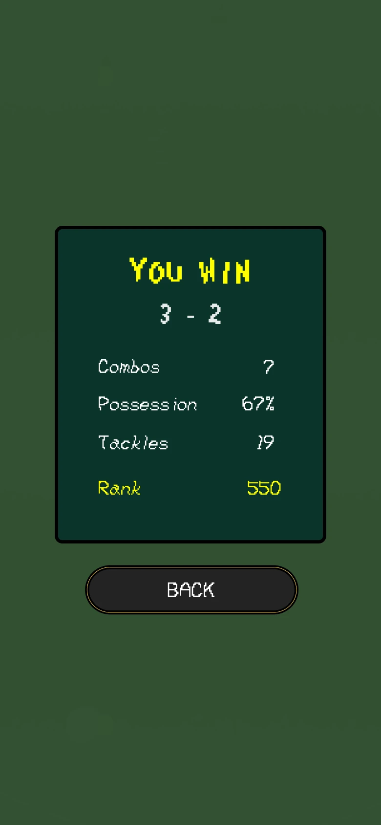 Ballkick victory screen