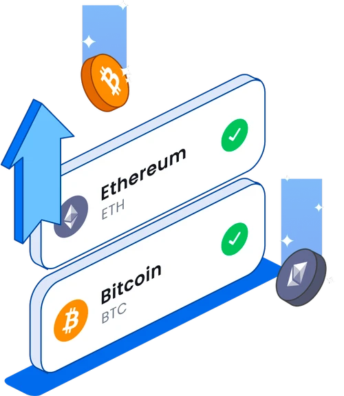 Isometric cryptocurrency transactions illustration