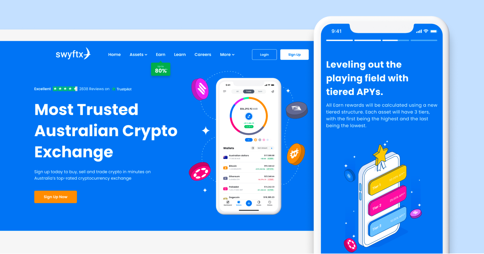 Swyftx website and mobile app rebrand